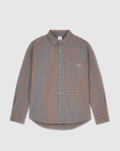 Polar Mitchell Flannel LS Shirt Blue/Rust