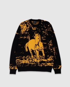 Huf No5 Horse Crewneck Sweater Black