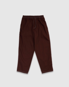 Polar Contrast Stitch Surf Pants Chocolate/White