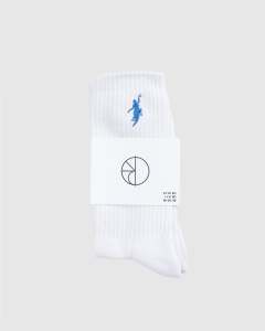 Polar No Comply Rib Socks White/Blue