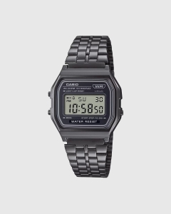 Casio Vintage Digital A158WETB-1A Black Stainless Steel