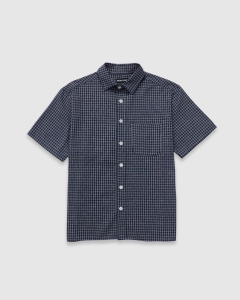 Passport R42 Workers Check SS Shirt Navy