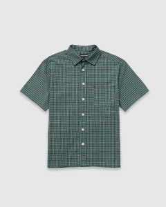 Passport R42 Workers Check SS Shirt Green