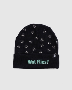 Passport Wot Flies Beanie Distressed Black