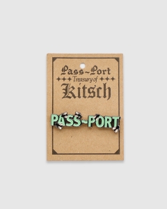 Passport Wot Flies Pin Multi/Antique Silver