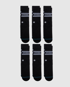 Stance Basic Crew 6 Pack Socks Black