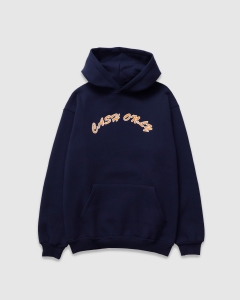 Cash Only Felt Applique Logo PO Hood Deep Navy