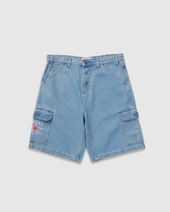 Cash Only Athletics Denim Shorts Washed Indigo