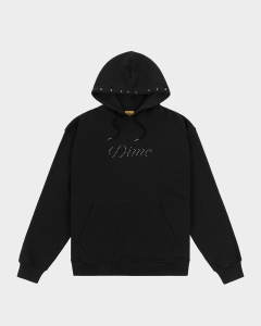 Dime Cursive French Terry PO Hood Black