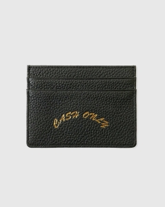 Cash Only Leather Cardholder Black