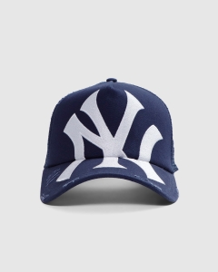 New Era 940AF New York Yankees Oversized Distressed Snapback Oceanside Blue