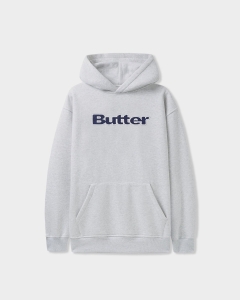 Butter Goods Logo Denim Applique PO Hood Ash