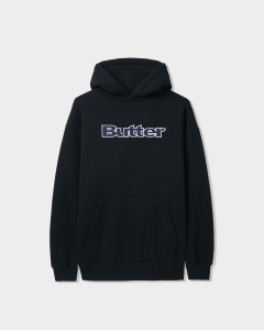 Butter Goods Logo Denim Applique PO Hood Black