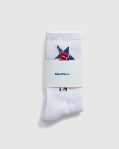 Butter Goods Racer Socks White