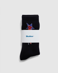 Butter Goods Racer Socks Black