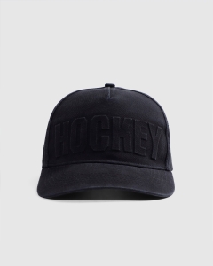 Hockey Embossed Strapback Black Denim