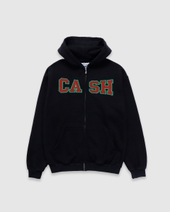 Cash Only Campus Zip Hood Washed Black