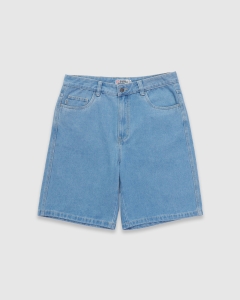 S Double EMB Denim Standard Short Mid Blue