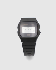 Casio Digital LED WR F91WB-8A Gold Accents Black Resin Band