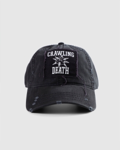 Crawling Death Spike Dice Distressed Strapback Black