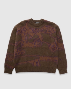 Candice Forager Mohair Knit Sweater Olive Green