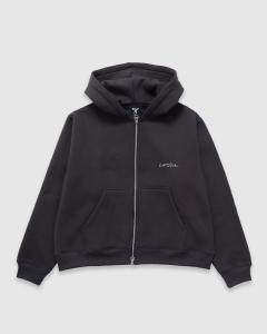 Candice Logo Zip Hood Charcoal