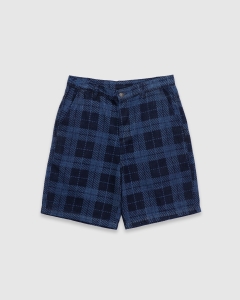 WKND Genes Jean Shorts Plaid Blues