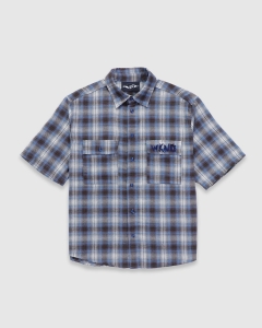 WKND Wilson SS Shirt Black/Blue Plaid