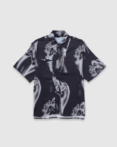 Jungles Angels Button Up SS Shirt Black