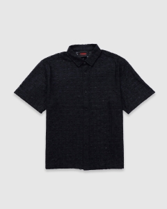 Pleasures Now Lacy Button Down SS Shirt Black