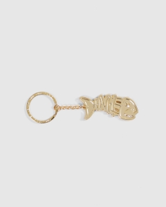 Dime Bones Keychain Gold