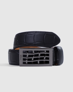 Dime Heavyweight Leather Belt Black