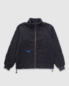 Dime Coverstitch Sherpa Fleece Jacket Charcoal