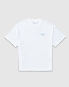 Carhartt WIP Signature Script T-Shirt White/Dusty Ice