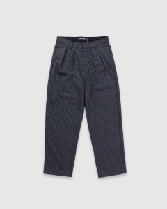 FA Baggy Pleated Wool Trouser Shadow Plaid