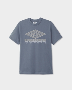 Butter Goods x Umbro Diamond Logo T-Shirt Washed Slate