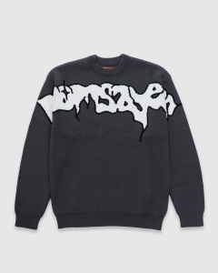 Doomsayers Shine Crew Knit Washed Black