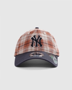 New Era 920CS New York Yankees Plaid 2Tone Collection Strapback Tan Plaid