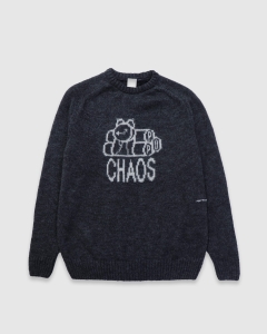 Pop Trading Chaos Knitted Crew Anthracite