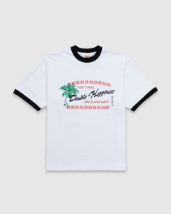 Fast Times x Smile and Wave Island Ringer T-Shirt White/Black