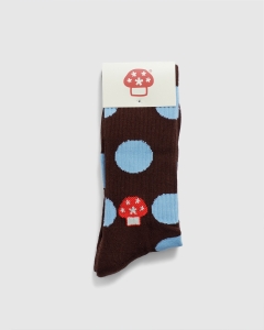 Stingwater Polka Dot Aga Sock Brown/Baby Blue