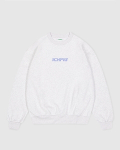 Ichpig Strike Embroidered Crew White Marle/Sky