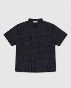 Ichpig Ripstop Para Check SS Shirt Black