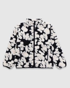 Huf Abstract High Pile Jacquard Fleece Jacket Black