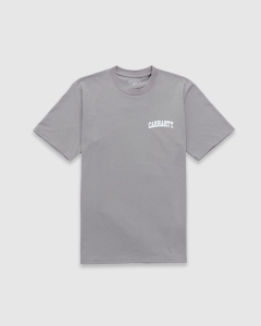 Carhartt WIP University Script T-Shirt Misty Grey/White