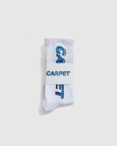 Carpet Misprint Camo Socks White