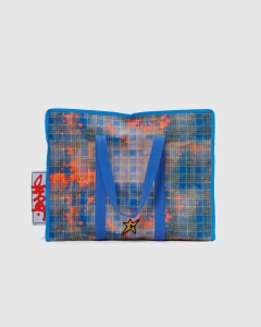 Carpet Plaid Tote Bag Blue