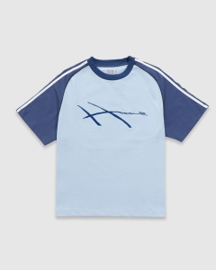 Hoddle Warped Jersey T-Shirt Blue