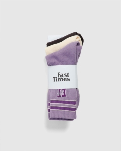 Fast Times Shock 3 Pack Socks Berry/Coal/Natural