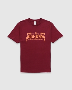 Smile and Wave Mahjong T-Shirt Burgundy